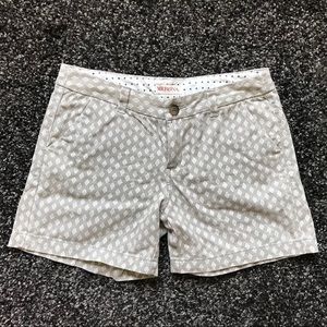 Merona gray and white 5” women’s shorts - size 2